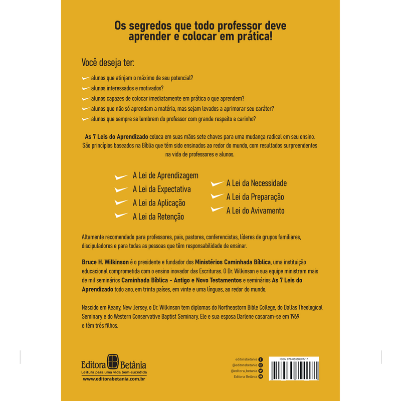 As 7 Leis do Aprendizado | Dr. Bruce Wilkinson