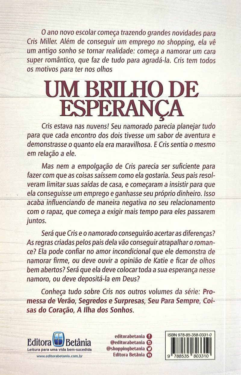 Cris Vol. 06 | Um Brilho de Esperança | Robin Jones Gunn | Nova Edição