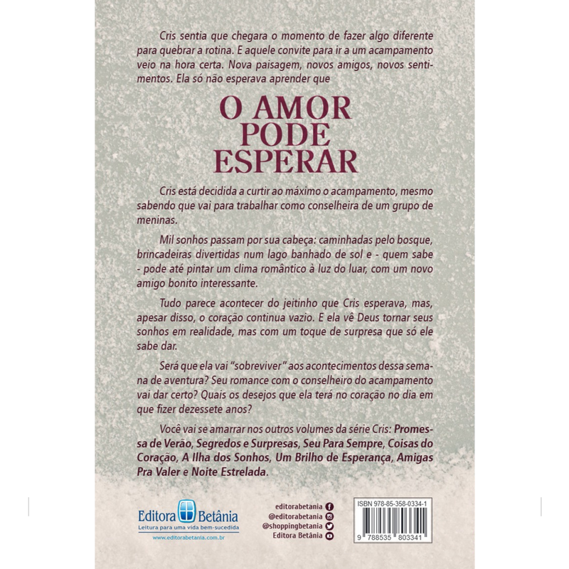 Cris Vol. 09 | O Amor Pode Esperar | Robin Jones Gunn | Nova Edição