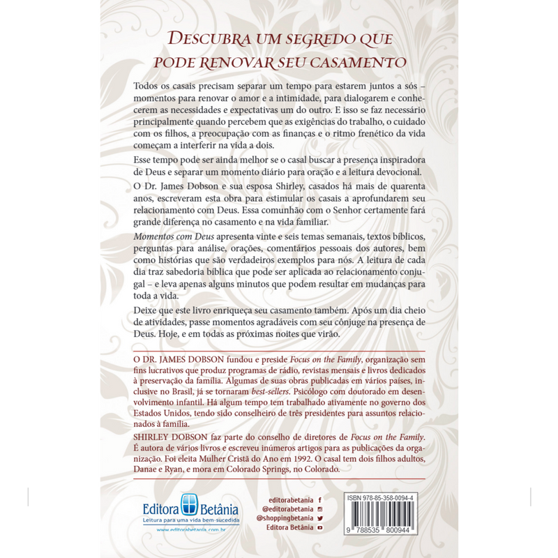 Devocional Para Casais | Momentos com Deus | James e Shirley Dobson