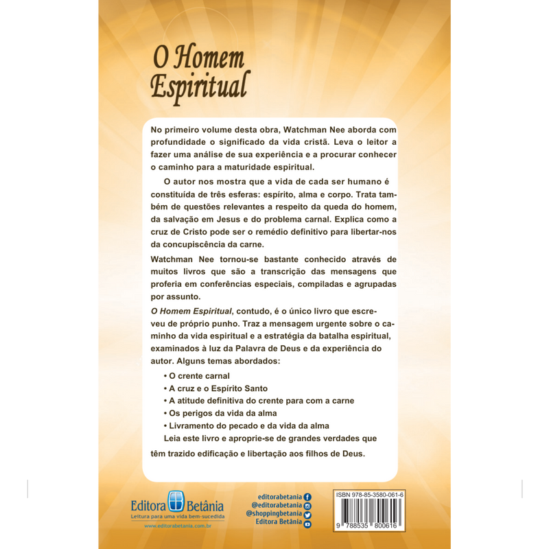 O Homem Espiritual Vol. 1 | Watchman Nee
