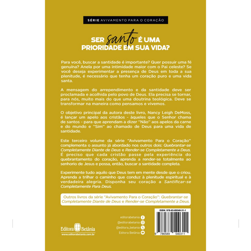 Santificar-se Completamente para Deus | Nancy Leigh DeMoss